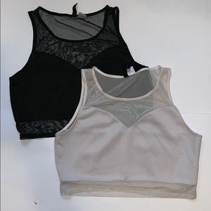 ✨2 FOR 1✨ H&M MESH PANEL CROP TOPS